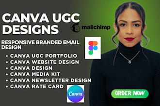 create canva ugc portfolio canva email canva landing page canva website mockup