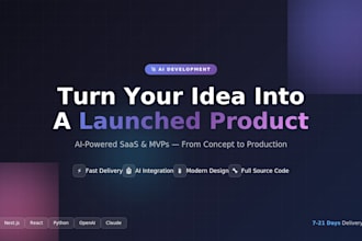 turn your idea into a launched ai saas or mvp