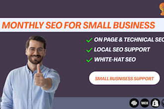 manage monthly SEO for small business website