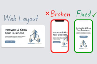 fix responsive design issues, CSS bugs, and layout problems