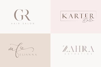 luxury beauty makeup artist cosmetic spa signature logo