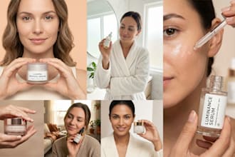 create ultra realistic ai beauty skincare product mockups and lifestyle images