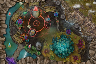 design a custom dnd battle map for vtt or tabletop
