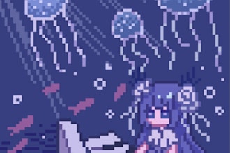 make unique pixel art avatar and illustration for your oc