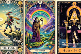 draw tarot cards oracle zodiac playing cards game card design