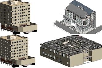 create 3d bim architectural model building drawing lod400 autodesk revi archicad