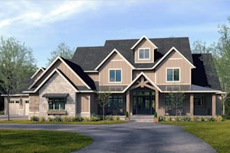 modern 3d exterior apartment, 3d landscape model , luxury architectural design