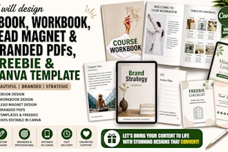 design canva ebook, lead magnet,workbook,brochure,freebie, coaching ebook