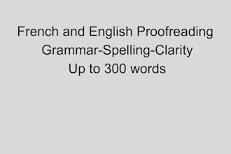 proofread and edit your english or french text