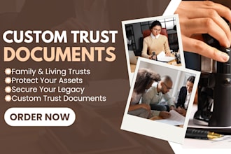 create professional family trusts, revocable living trust estate documents