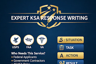 write ksa responses using the star format for usps, faa, and VA applications