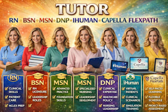 tutor rn, bsn, msn, dnp, ihuman, capella flexpath