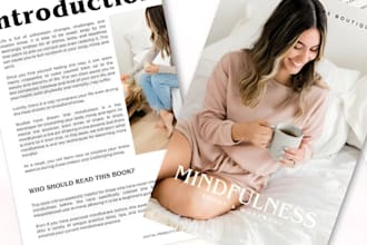 design canva ebook for self care, fitness guide, mindfulness, spiritual coaching