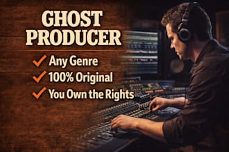 be your ghost producer and music producer for any genre