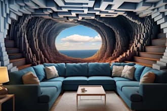 design custom 3d wall murals and wall art illusions and outdoor design