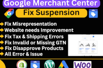 fix gmc suspension gtin feed misrepresentation errors approved google ads