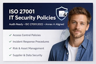 write iso 27001 compliant IT security policies and procedures