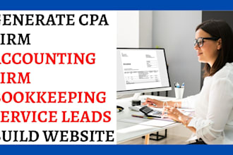generate CPA firm accounting firm bookkeeping service leads build website
