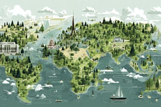 draw vector map in illustrator