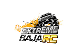 design awesome automotive brand logo with extreme baja rc