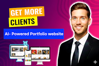 design an ai powered portfolio website for freelancers to attract clients online