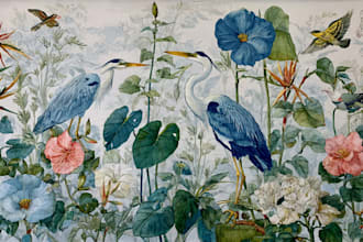 do watercolor painting of animals, botanicals