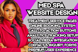 design med spa website clinic website skincare website beauty site wellness site