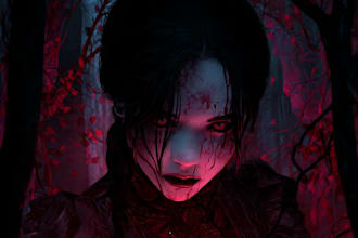 draw dark art illustration