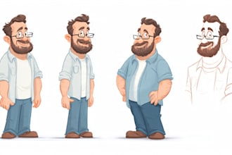 design vector character, cartoon avatar or mascot