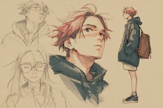 sketch you color anime sketch art