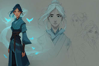 create any character design and concept art