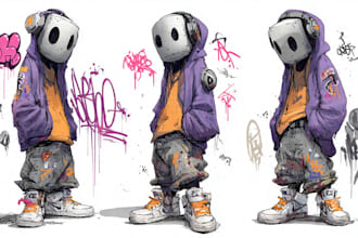 create graffiti pop art designs and murals