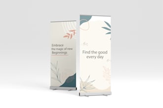 design eye catching roll up banner and standee design
