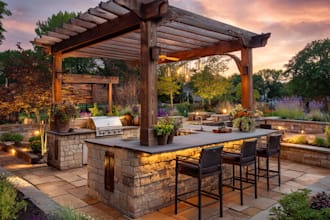do landscape design hardscape outdoor kitchen pergola as a landscape architect