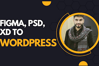 convert your figma, xd or PSD to wordpress