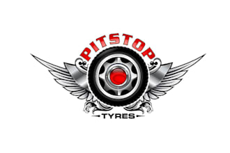 create motor cycle monogram logo for pit stop tyres