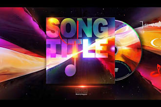 create futuristic edm and techno album cover art for you