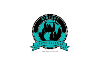 design high quality bigfoot cleaning carpets logo