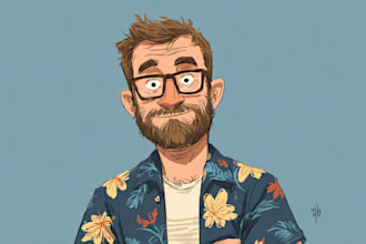 draw caricature characters, avatar cartoons, portrait