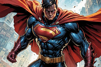 illustrate a professional comic book cover