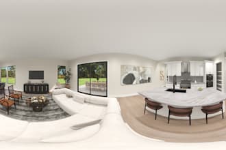 create realistic 3d interior visualization and virtual tours