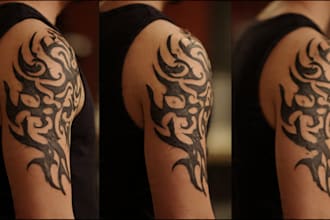 create a professional tribal tattoo design