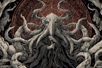 draw detailed dark art illustration