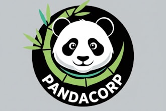 l design a unique panda logo for your brand