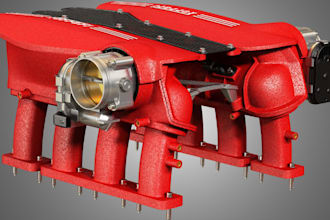 do parametric cad design,intake manifold,engine component,mechanical car part