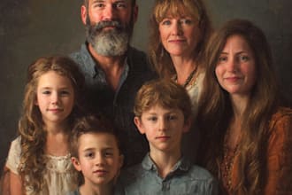create a family photo from separate images