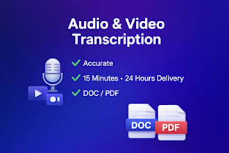 transcribe audio or video to accurate text