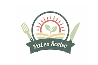 design nice healthy recipe blog monogram logo