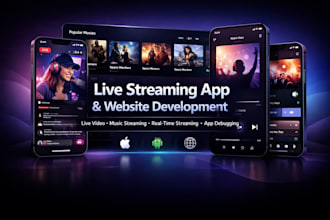 build live streaming app live streaming website live video music app debugging