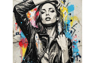 design creative graffiti stencil for spray painting